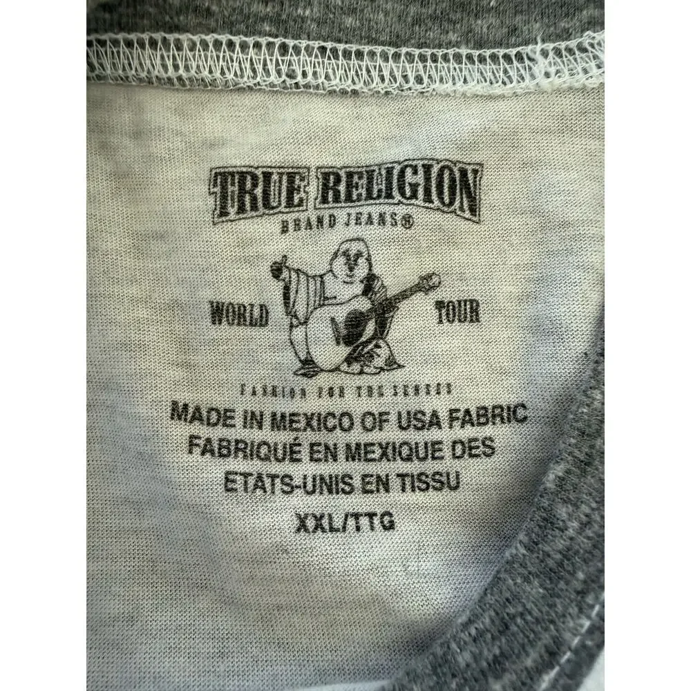 True Religion 2002 Graphic Baseball T-Shirt Size XXL
